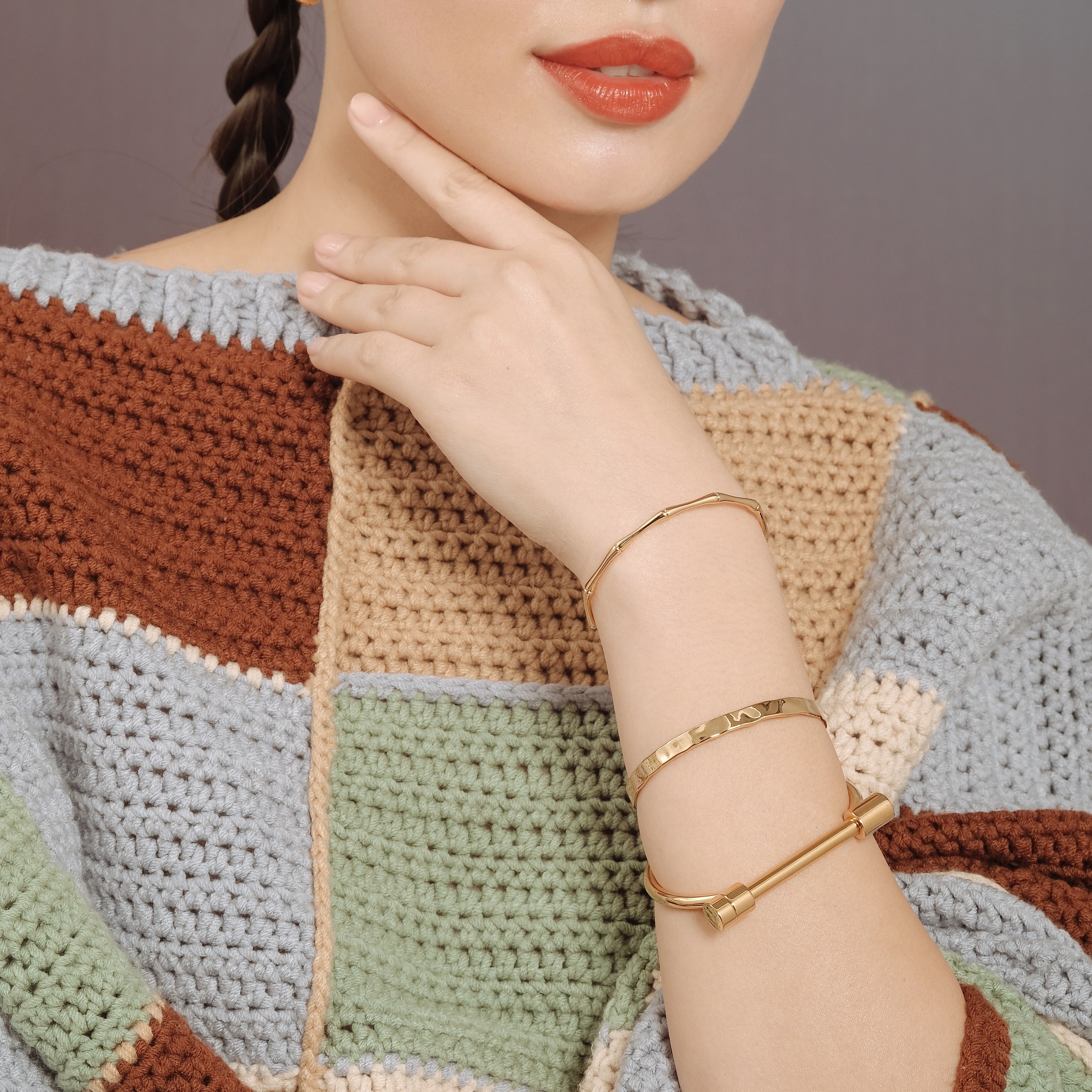 Fal Tiny Bangle (18K Gold Stainless Steel)