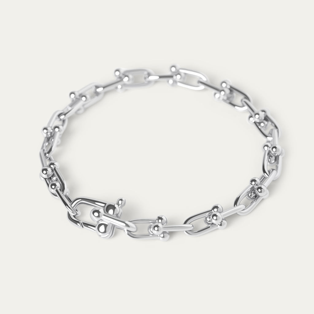 Haru Tiny Bracelet (Silver Brass)