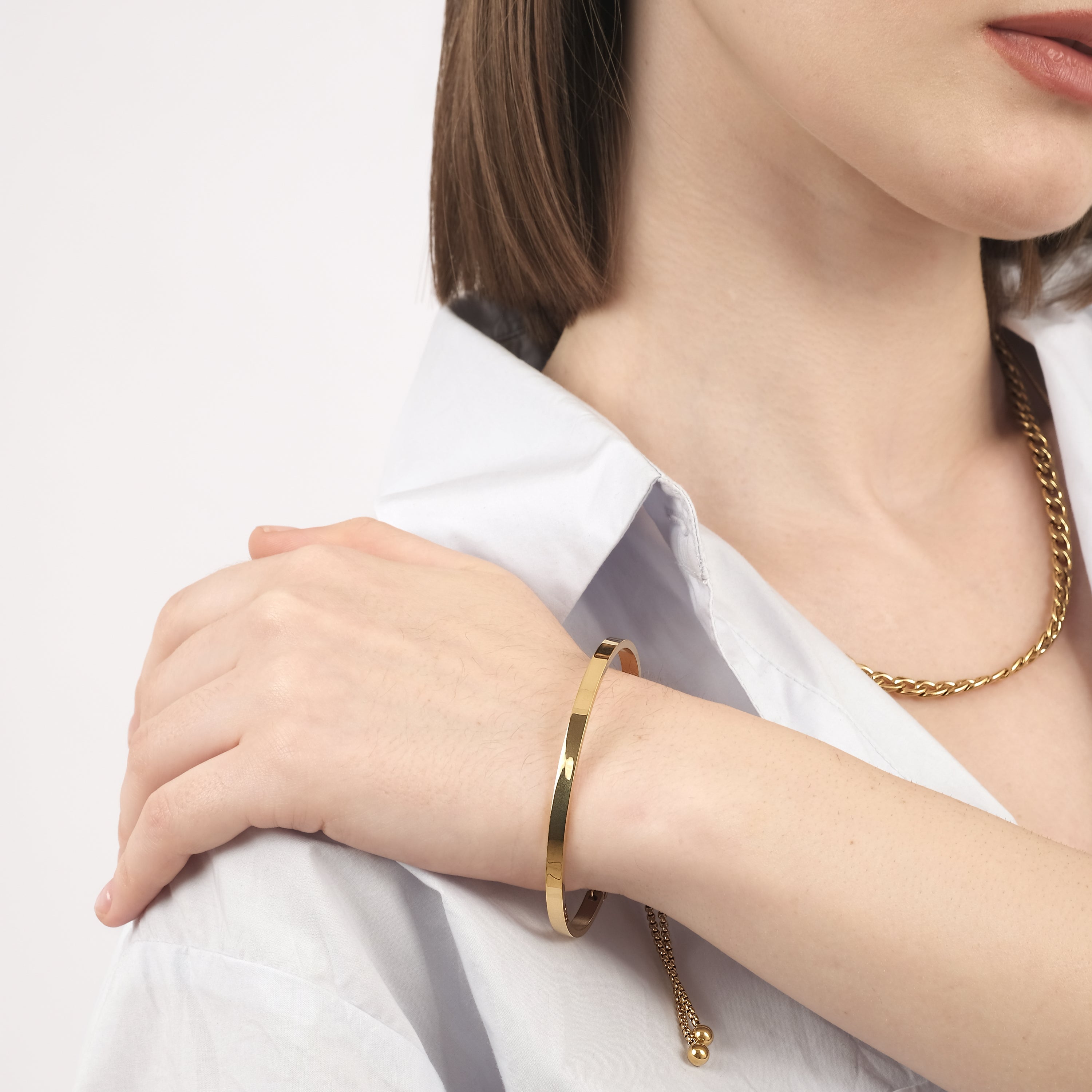 Pleni Bracelet (18K Gold Stainless Steel)